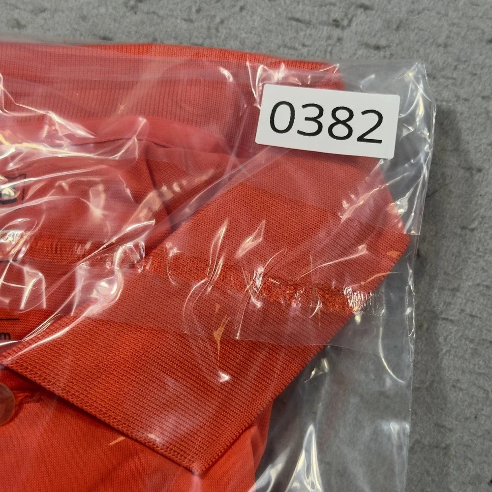Adidas Puremotion Mens Orange Golf Polo Shirt The Links Lighthouse Sound Large